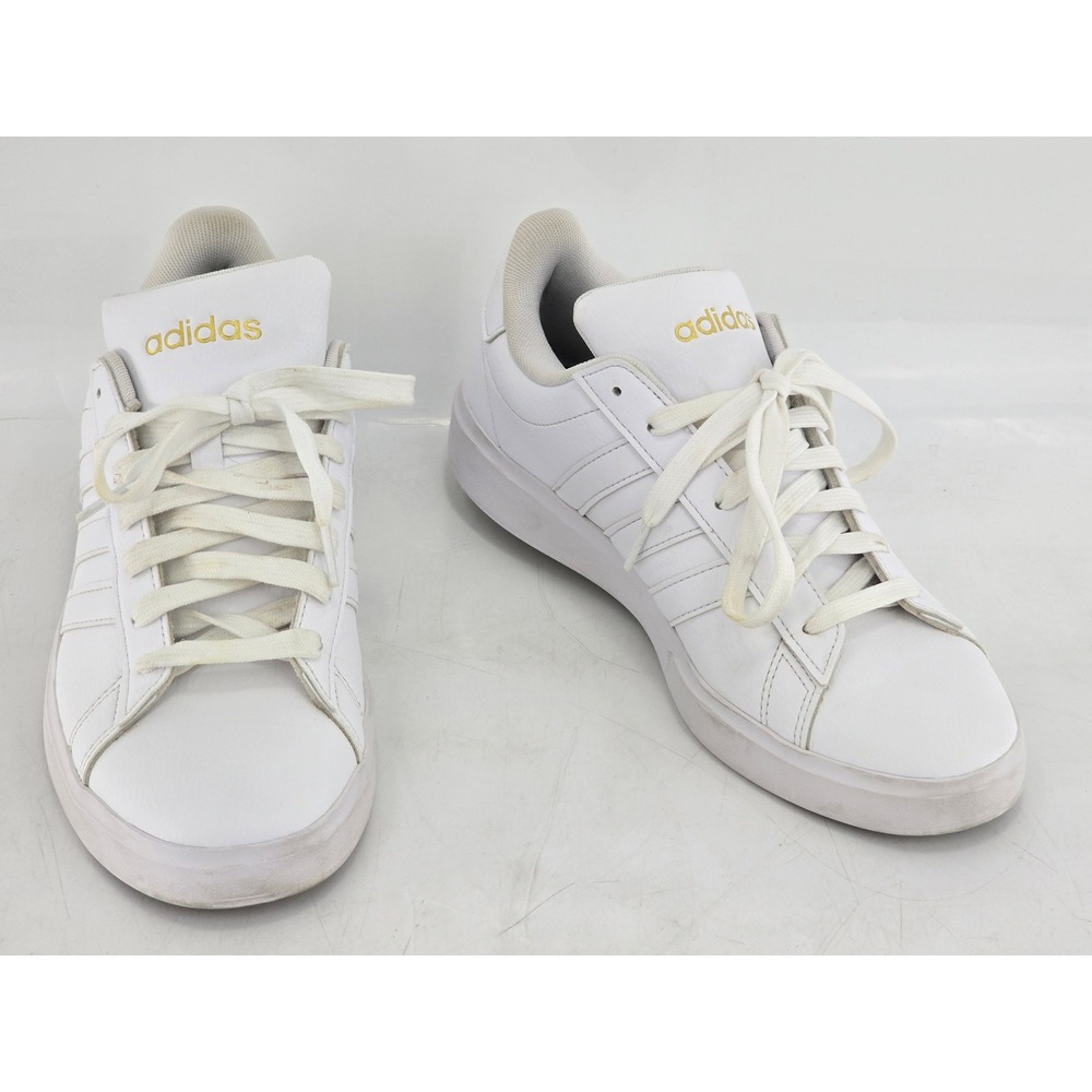 Adidas Grand Court Base 2.0 Sneakers Womens 8.5‎ White Gold Casual - Good